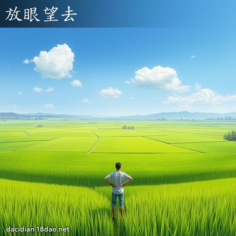 放眼望去 - 国语大辞典配图