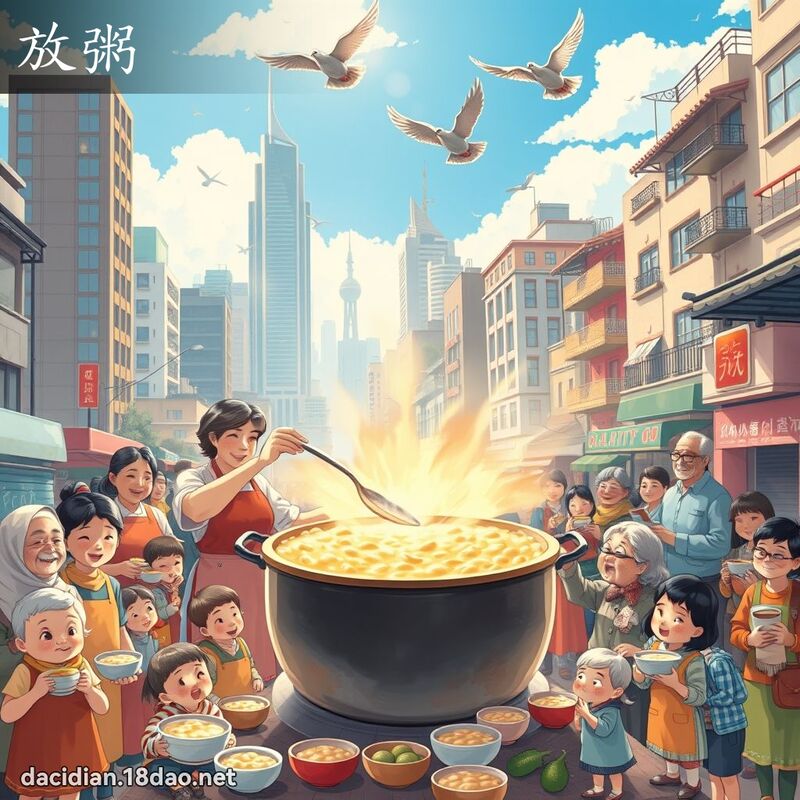 放粥 - 國語大辭典配圖