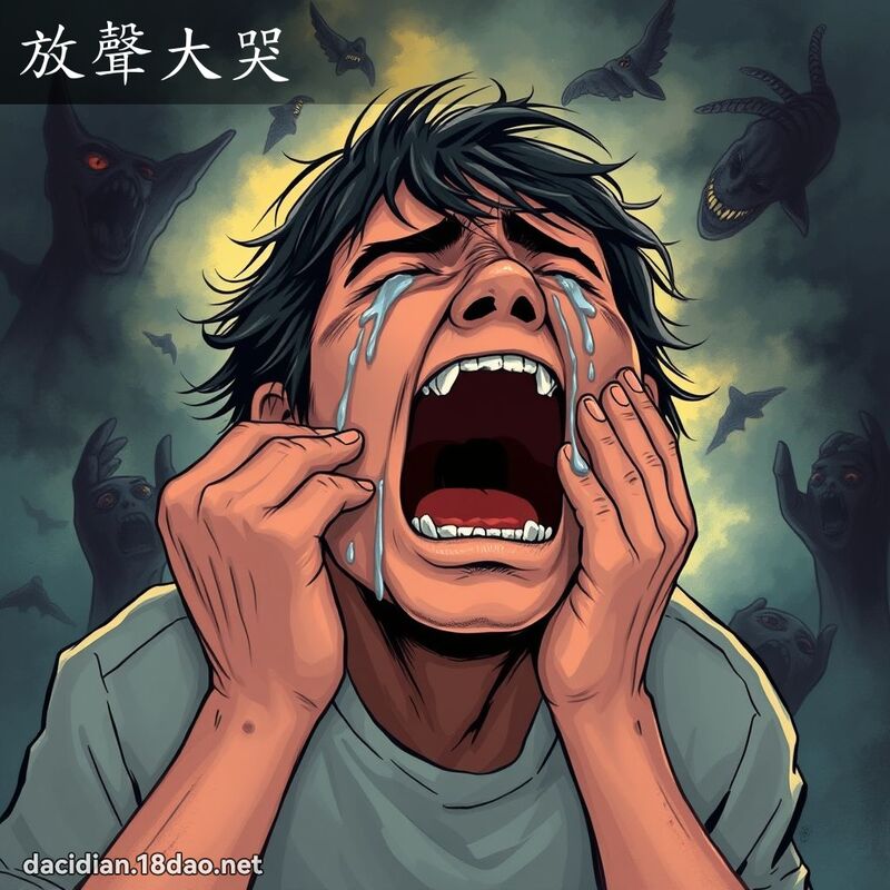 放声大哭 - 国语大辞典配图