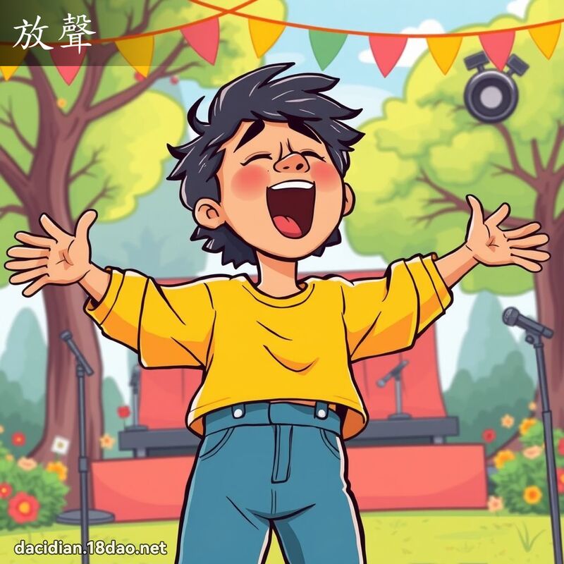 放聲 - 國語大辭典配圖