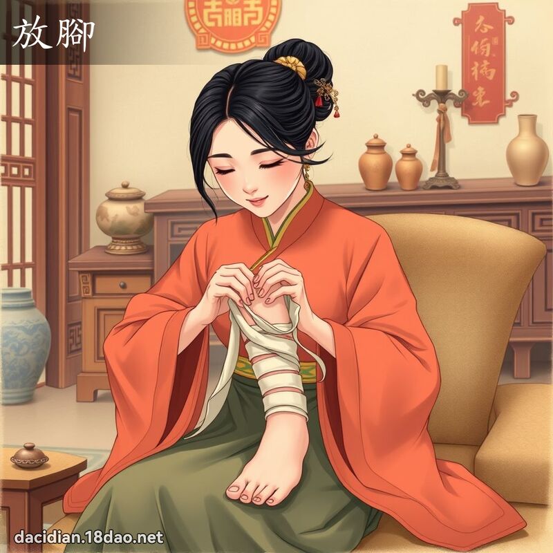 放脚 - 国语大辞典配图