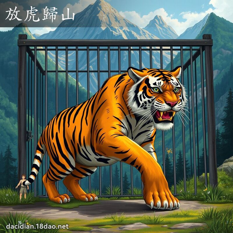 放虎歸山 - 國語大辭典配圖