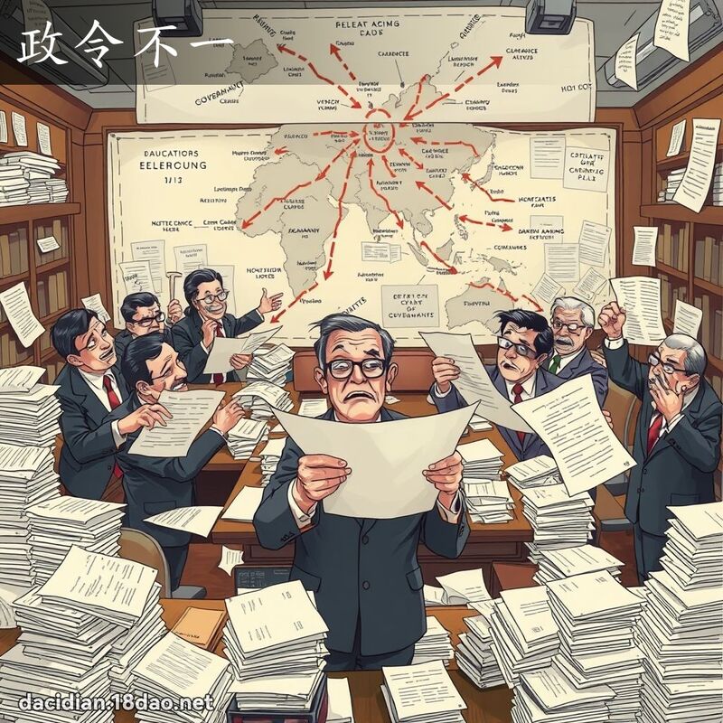 政令不一 - 國語大辭典配圖