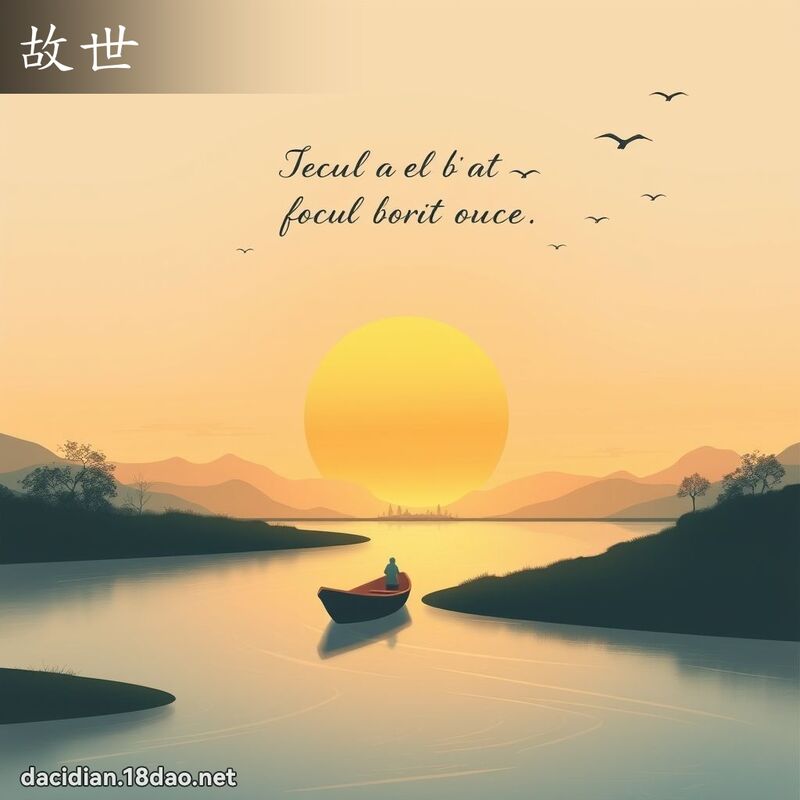 故世 - 國語大辭典配圖