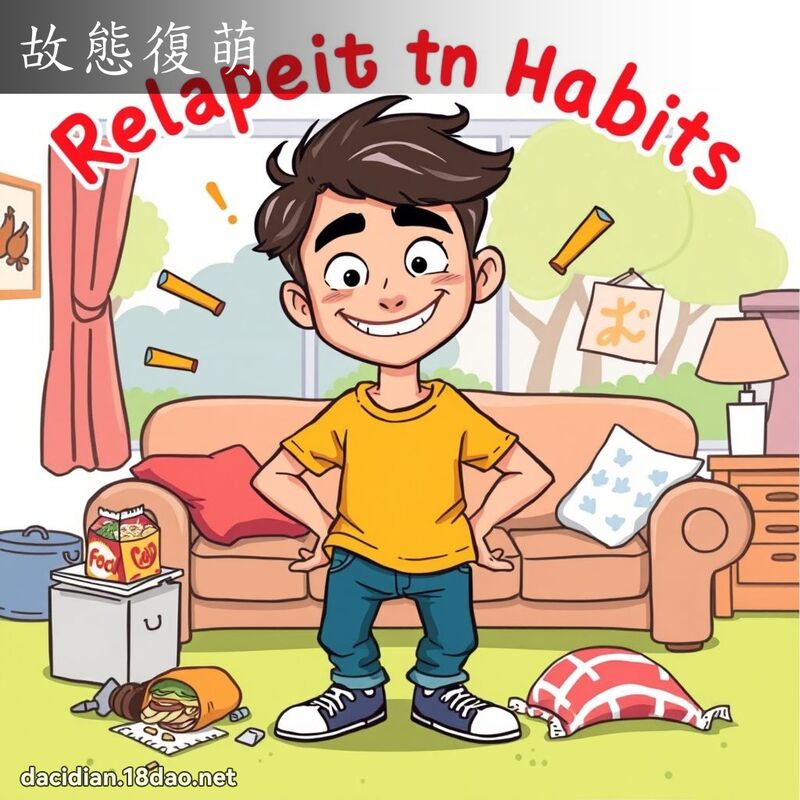 故態復萌 - 國語大辭典配圖