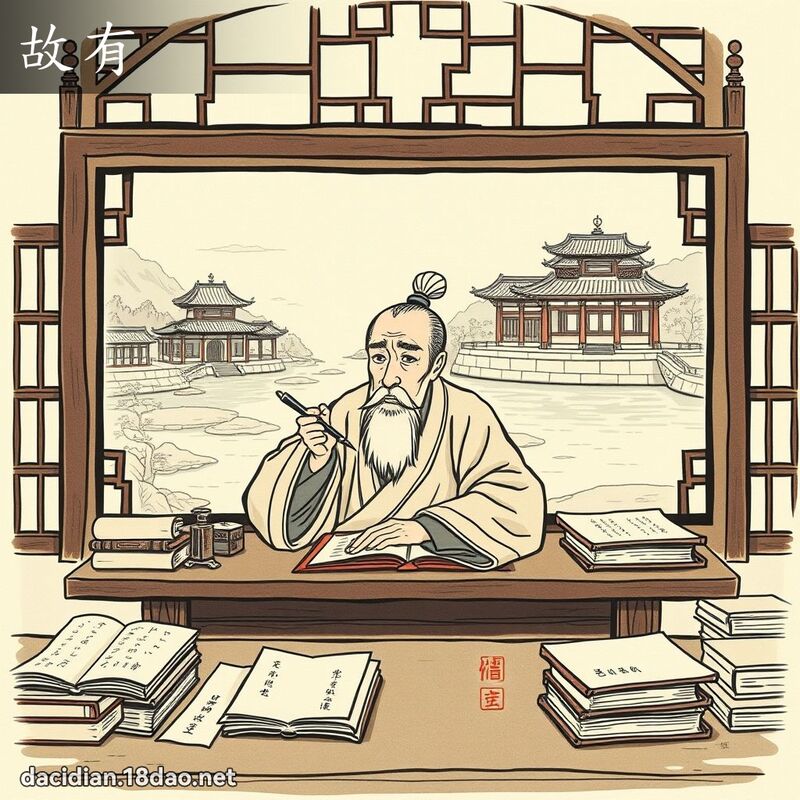 故有 - 国语大辞典配图