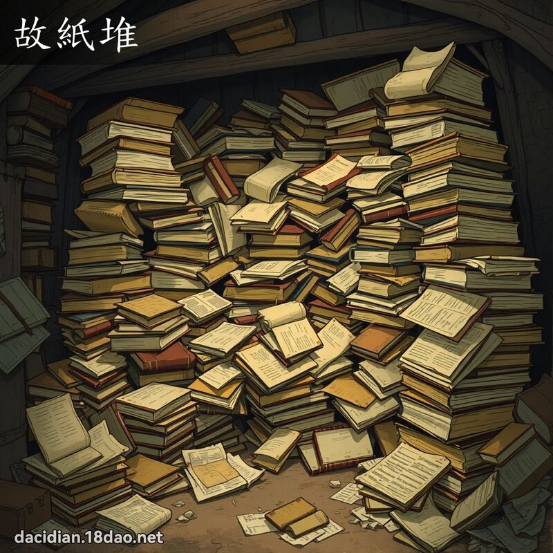 故紙堆 - 國語大辭典配圖