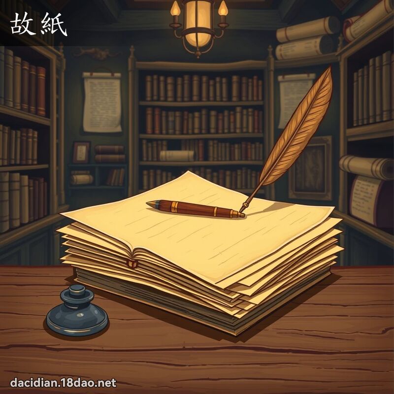 故紙 - 國語大辭典配圖