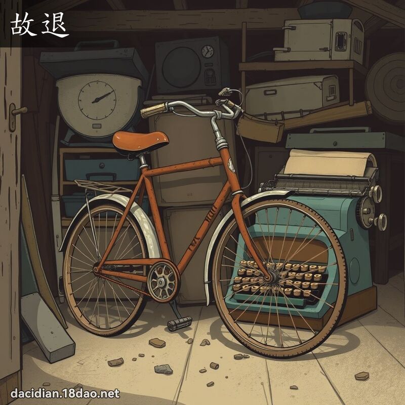 故退 - 國語大辭典配圖