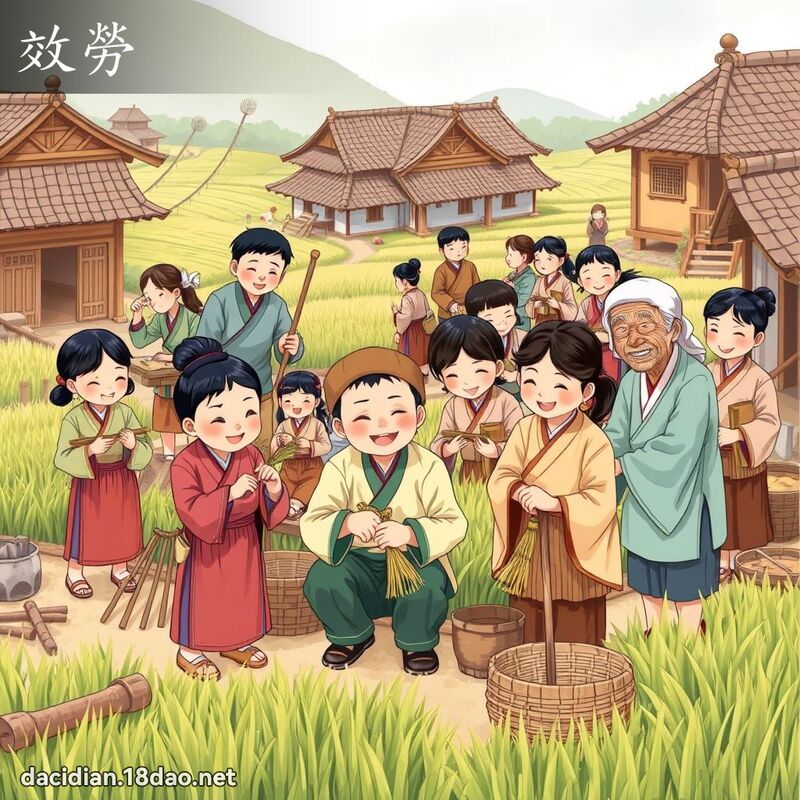 效勞 - 國語大辭典配圖