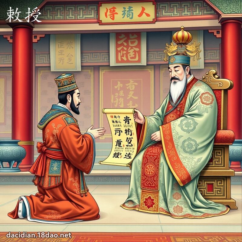 敕授 - 国语大辞典配图
