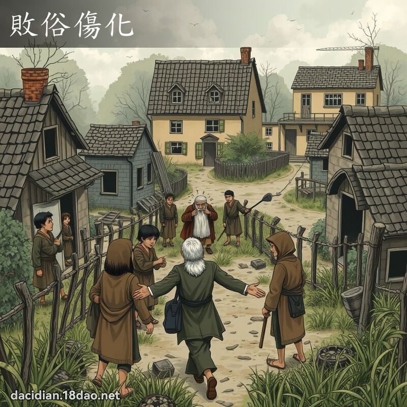 敗俗傷化 - 國語大辭典配圖