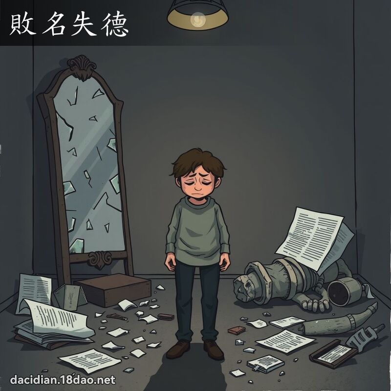 败名失德 - 国语大辞典配图