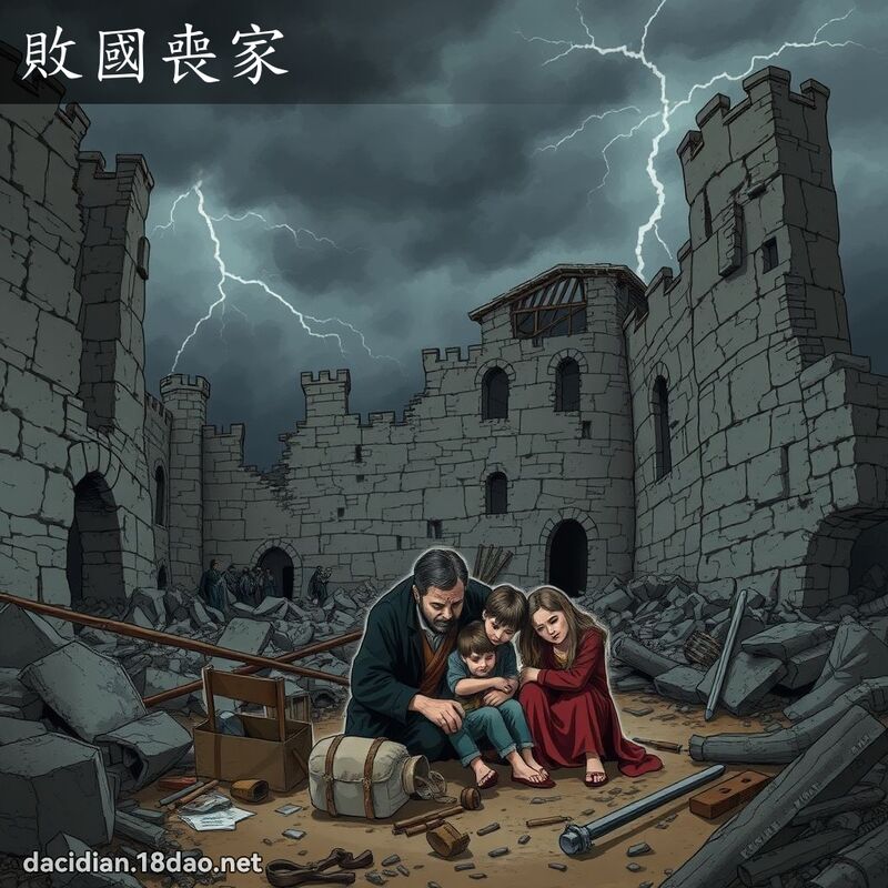 败国丧家 - 国语大辞典配图