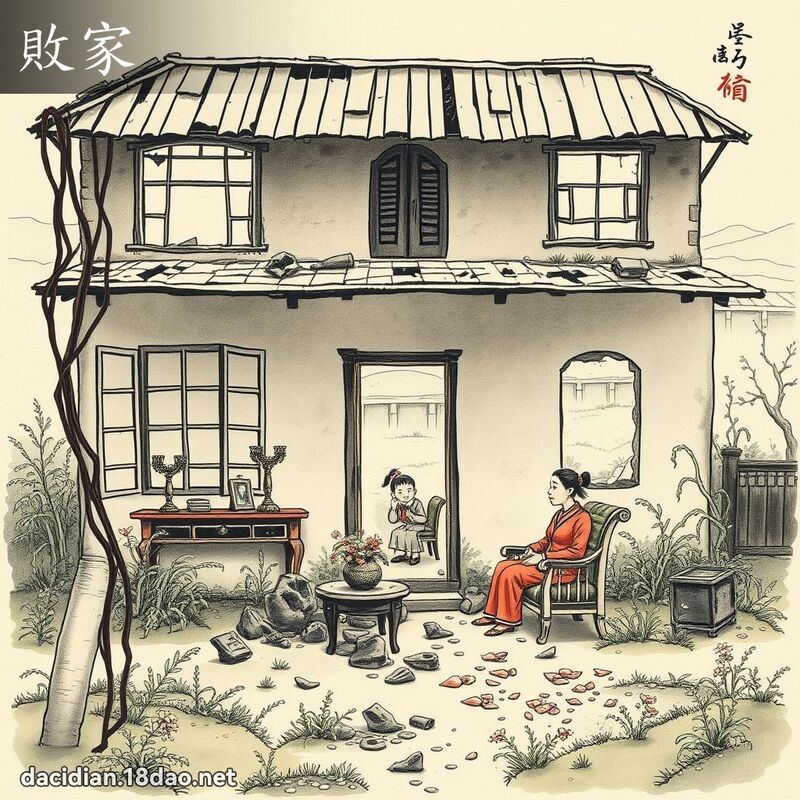 敗家 - 國語大辭典配圖