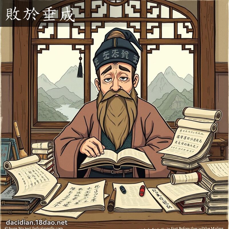 敗於垂成 - 國語大辭典配圖