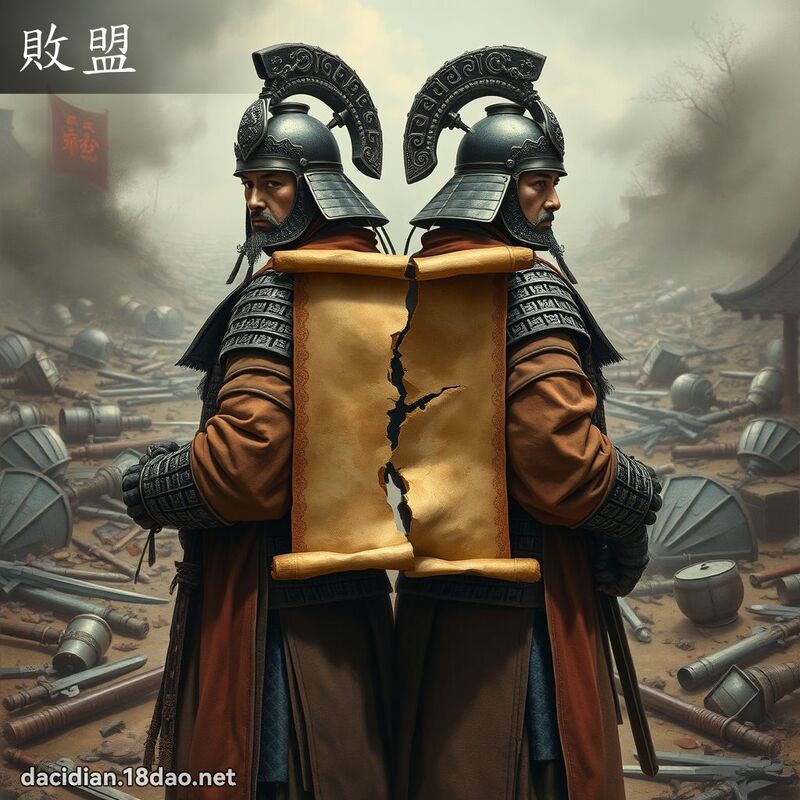 敗盟 - 國語大辭典配圖
