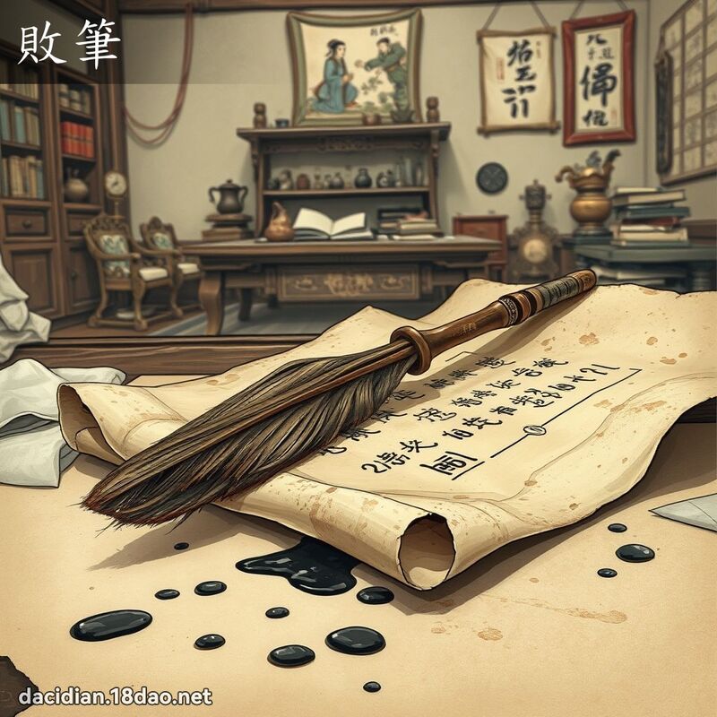 败笔 - 国语大辞典配图