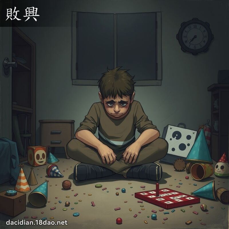 败兴 - 国语大辞典配图
