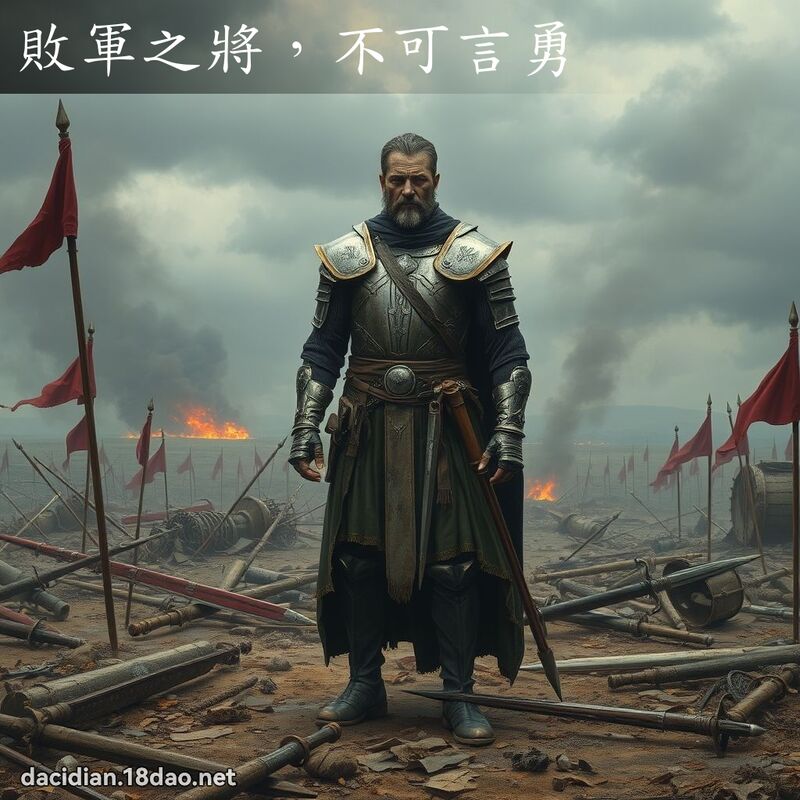 敗軍之將，不可言勇 - 國語大辭典配圖