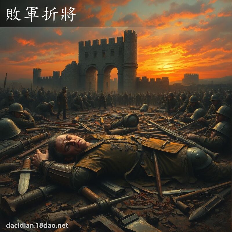 败军折將 - 国语大辞典配图
