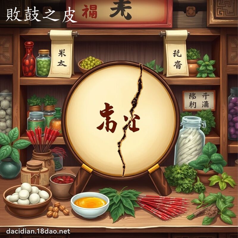 敗鼓之皮 - 國語大辭典配圖