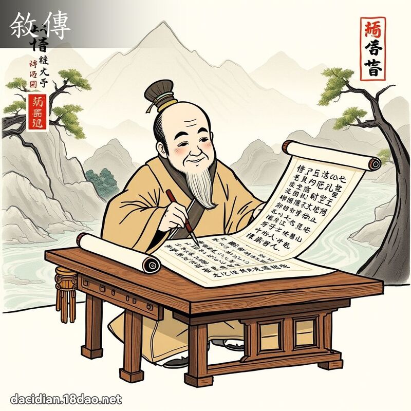 敘傳 - 國語大辭典配圖