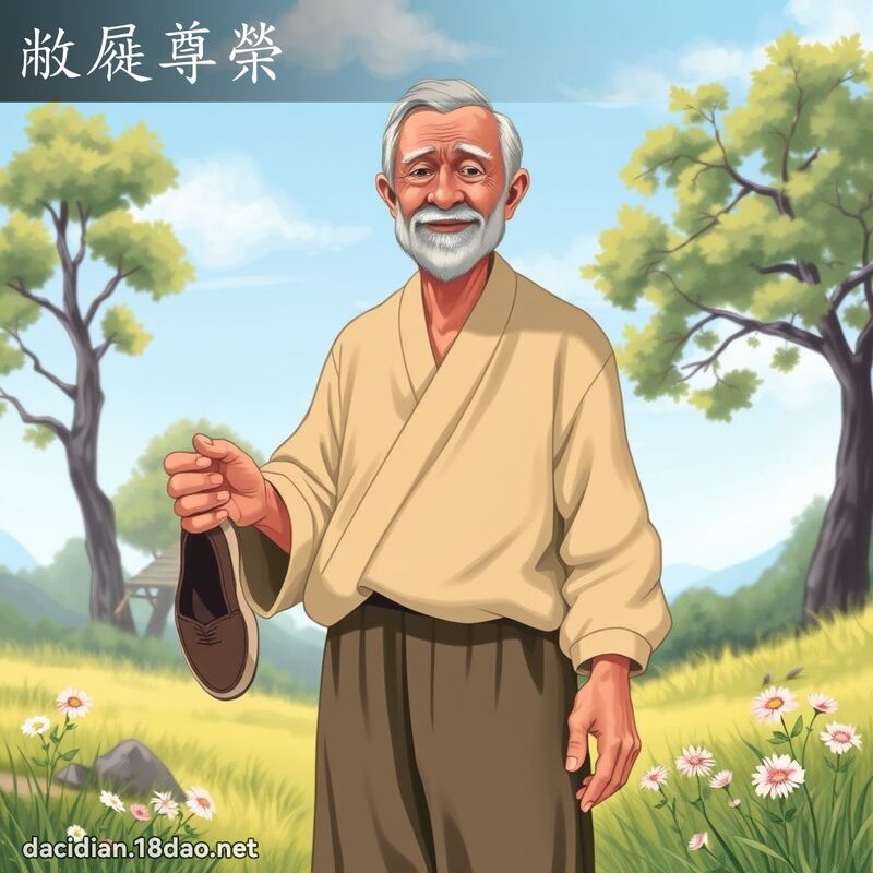 敝屣尊荣 - 国语大辞典配图