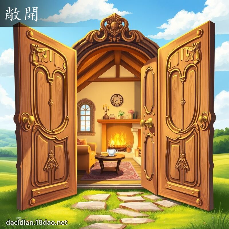 敞開 - 國語大辭典配圖