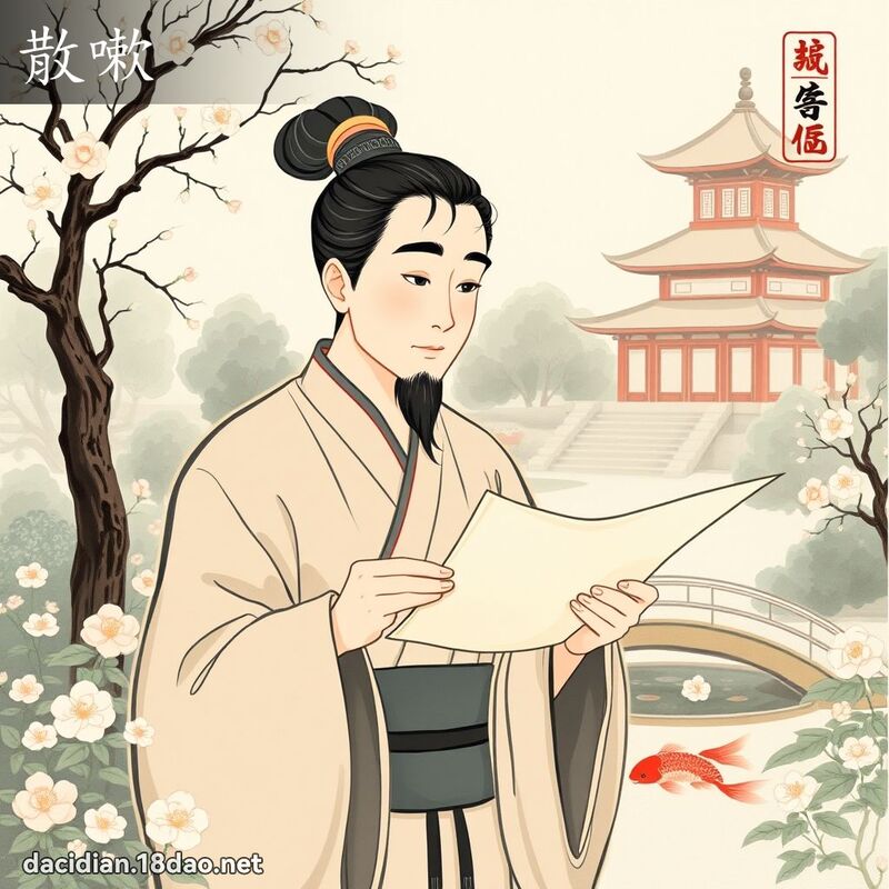 散嗽 - 国语大辞典配图