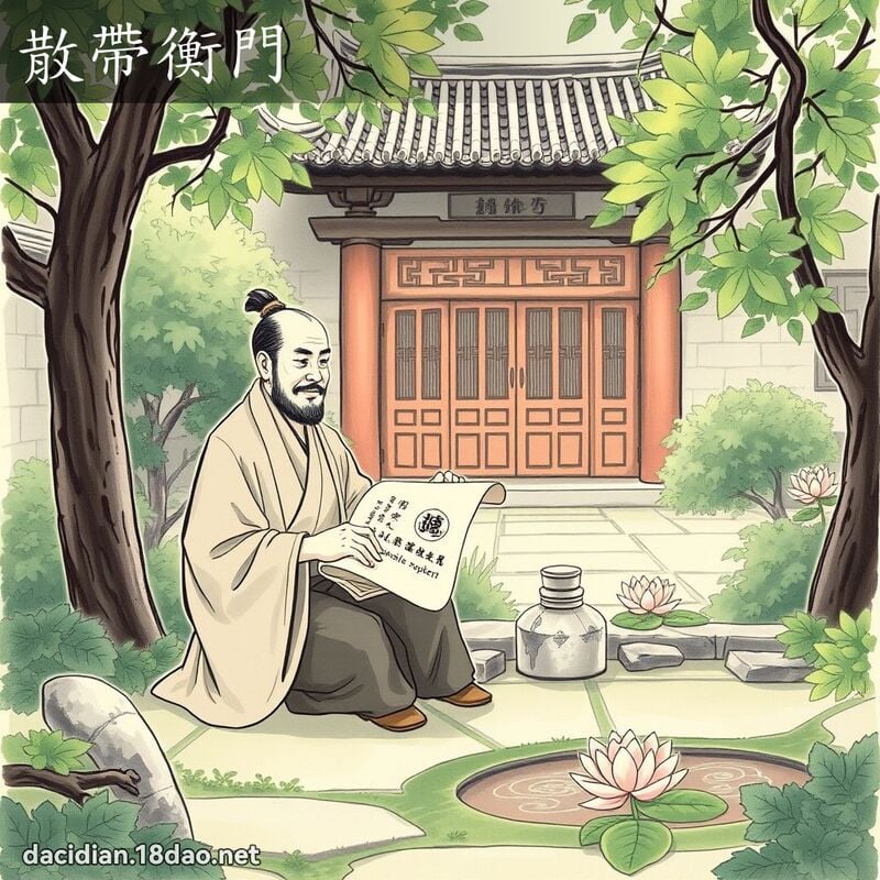 散帶衡門 - 國語大辭典配圖