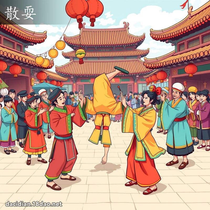 散耍 - 国语大辞典配图