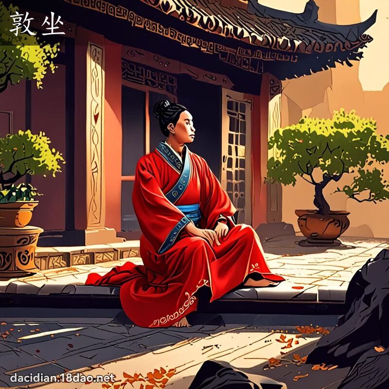 敦坐 - 国语大辞典配图