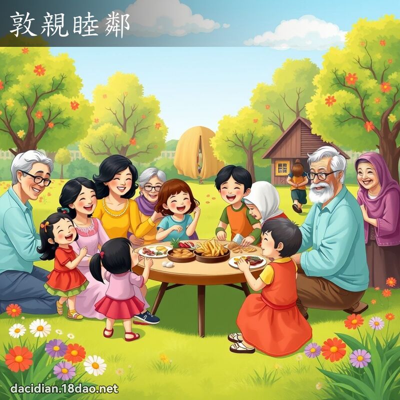 敦亲睦邻 - 国语大辞典配图