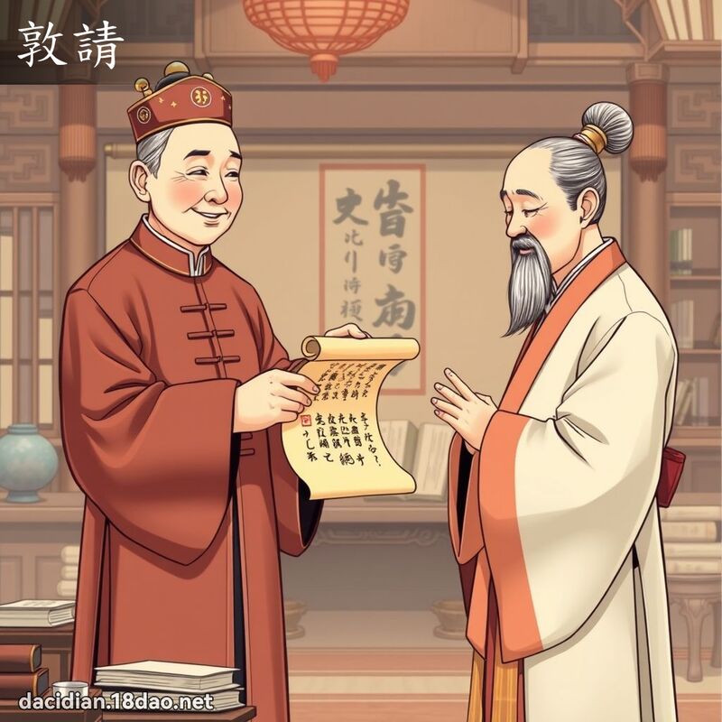 敦请 - 国语大辞典配图