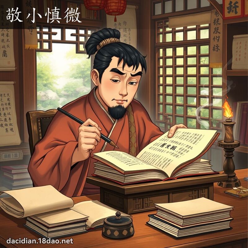 敬小慎微 - 國語大辭典配圖