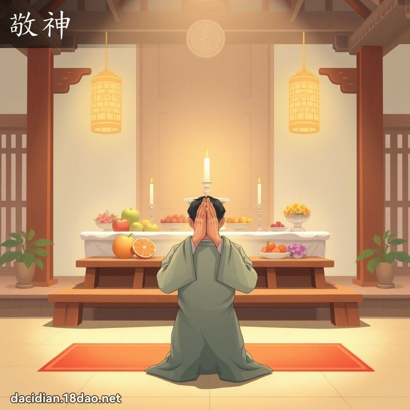 敬神 - 國語大辭典配圖