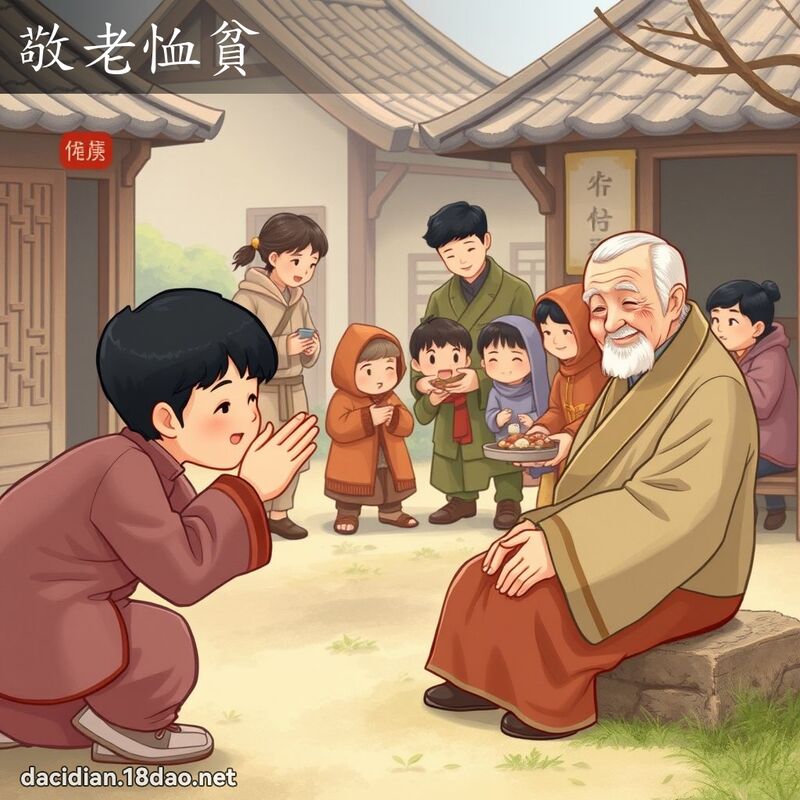 敬老恤貧 - 國語大辭典配圖