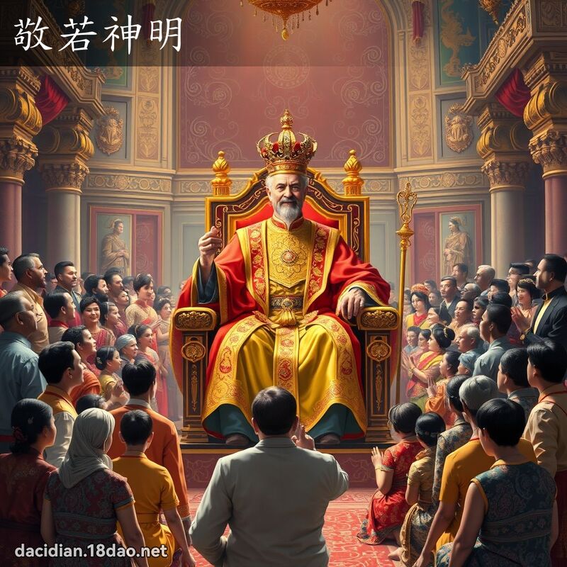 敬若神明 - 國語大辭典配圖