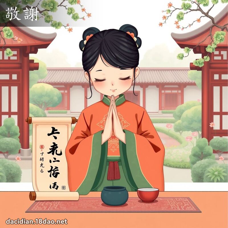 敬谢 - 国语大辞典配图
