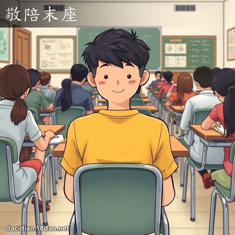 敬陪末座 - 國語大辭典配圖