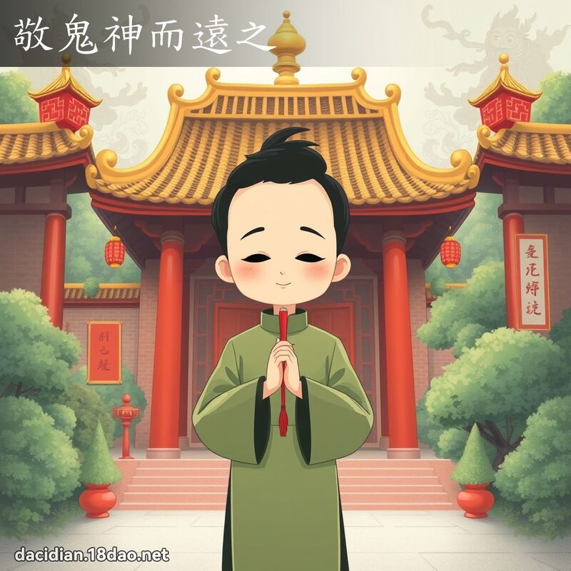敬鬼神而遠之 - 國語大辭典配圖