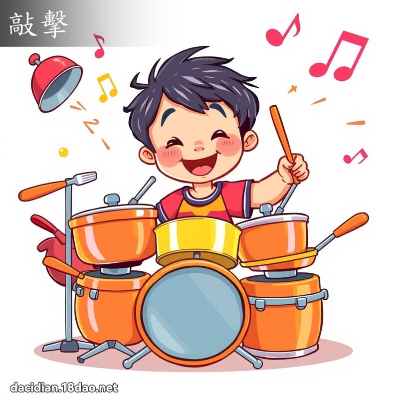敲击 - 国语大辞典配图