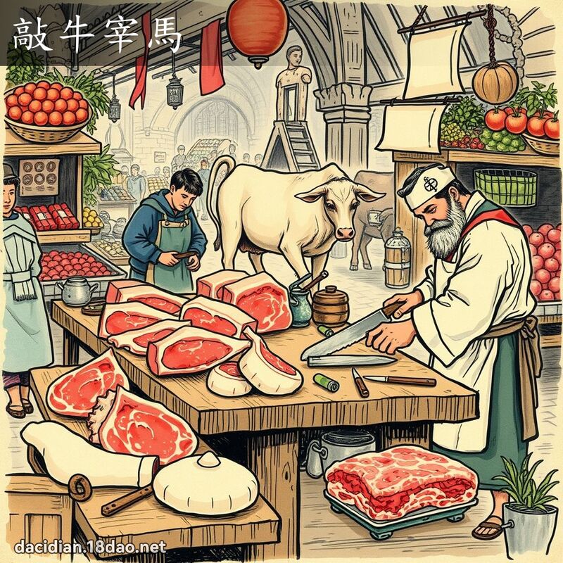 敲牛宰馬 - 國語大辭典配圖