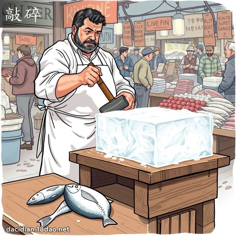 敲碎 - 国语大辞典配图