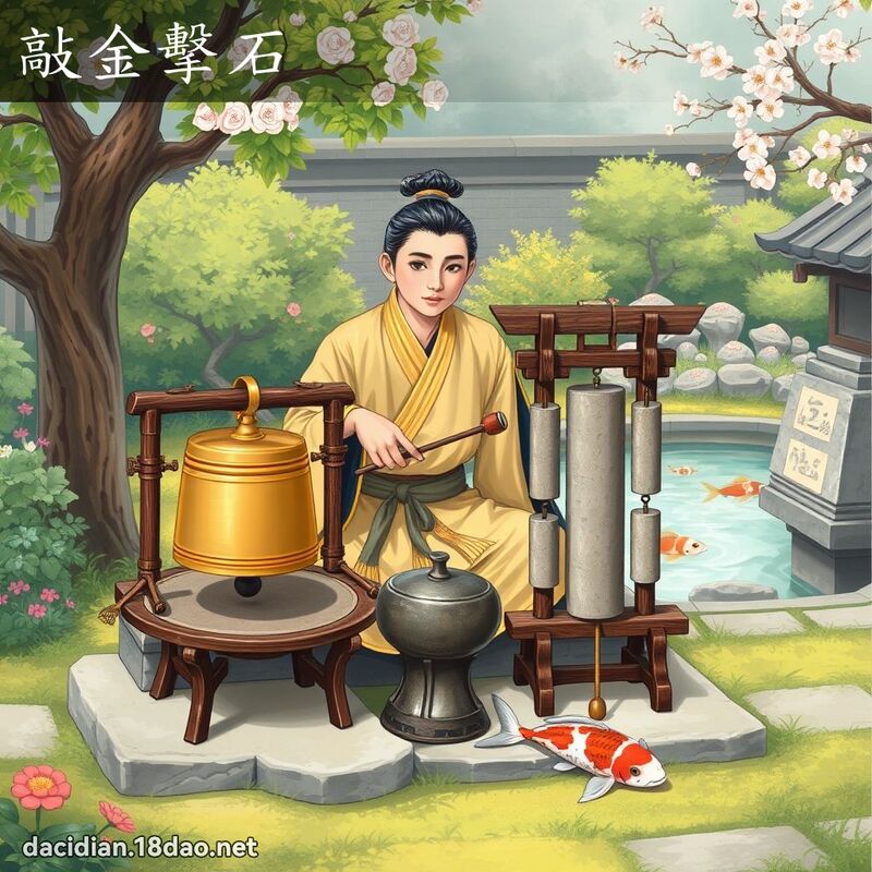 敲金擊石 - 國語大辭典配圖