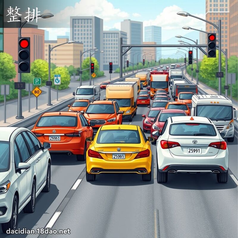 整排 - 国语大辞典配图