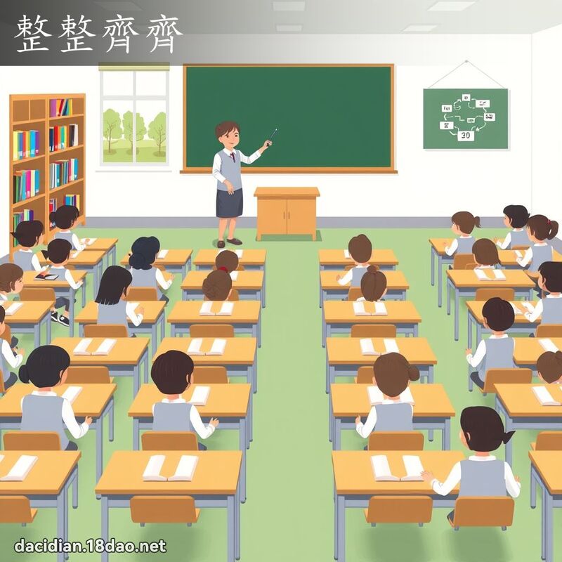 整整齊齊 - 國語大辭典配圖