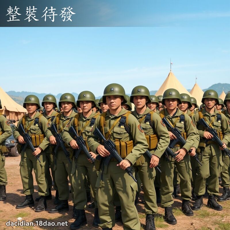 整装待发 - 国语大辞典配图