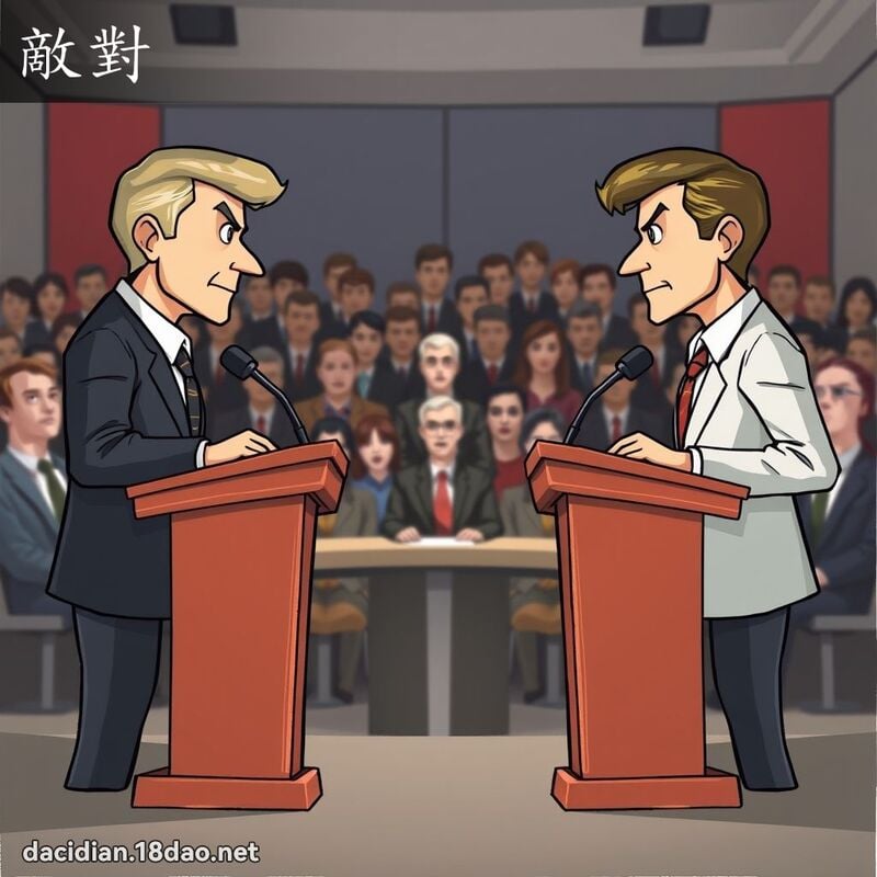 敵對 - 國語大辭典配圖